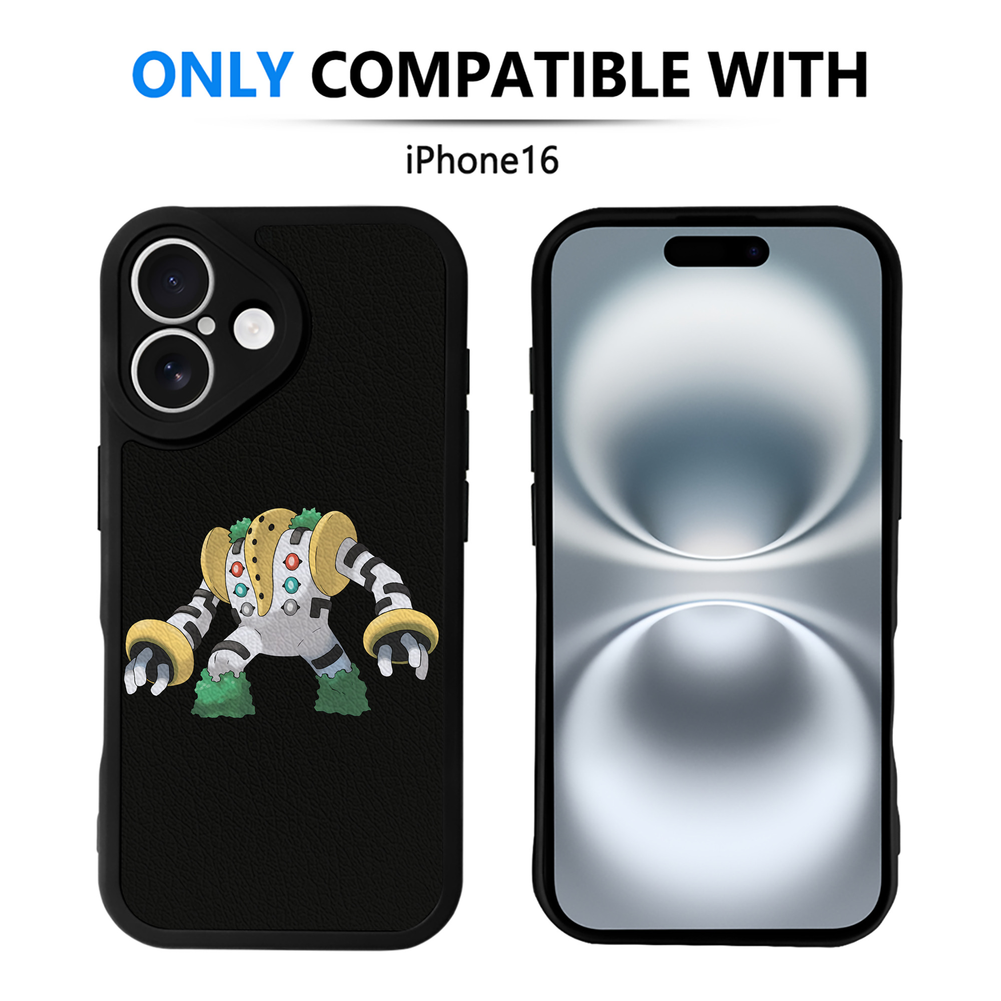 （画像用） ポケットモンスター Pokémon 【iPhone 16シリーズ対応】シリコンスマホケース（レザー調） 材質：シリコン